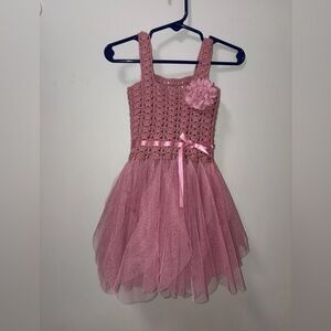 Elly & Emmy My 1st Dress Up Pink Knit Tulle Skirt Sleeveless Photo Dress 6-12 M